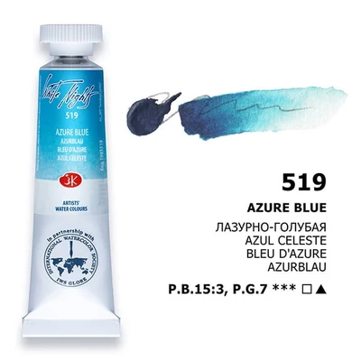 Akvarelová farba v tube White Nights, 10 ml - 519, azure blue