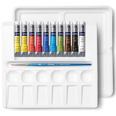 Sada akvarelových farieb Winsor&amp;Newton Cotman  10x8 ml + štetec - Palette