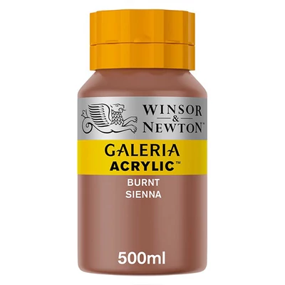 Akrylová farba Winsor&amp;Newton Galeria, 500 ml - 074, burnt sienna