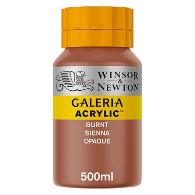 Akrylová farba Winsor&amp;Newton Galeria, 500 ml - 077, burnt sienna opaque