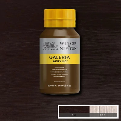 Akrylová farba Winsor&Newton Galeria, 500 ml - 076, burnt umber