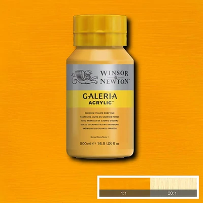 Akrylová farba Winsor&Newton Galeria, 500 ml - 115, cadmium yellow deep hue