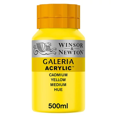 Akrylová farba Winsor&amp;Newton Galeria, 500 ml - 120, cadmium yellow medium hue
