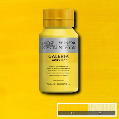 Akrylová farba Winsor&Newton Galeria, 500 ml - 120, cadmium yellow medium hue