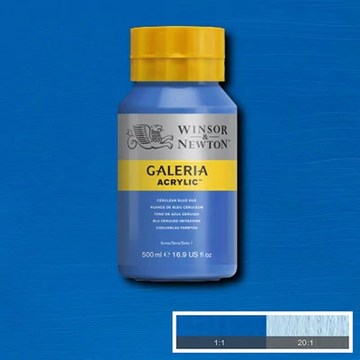 Akrylová farba Winsor&Newton Galeria, 500 ml - 138, cerulean blue hue