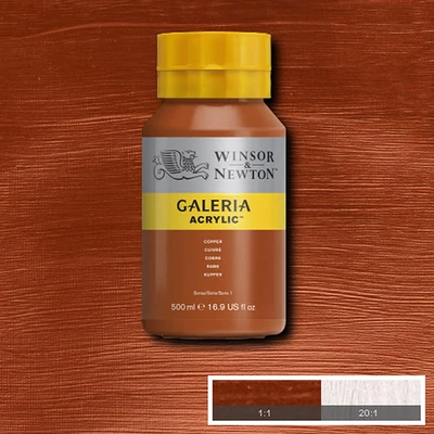 Akrylová farba Winsor&Newton Galeria, 500 ml - 214, copper
