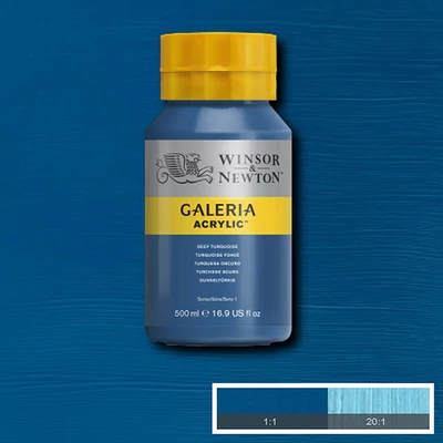 Akrylová farba Winsor&Newton Galeria, 500 ml - 232, deep turquoise
