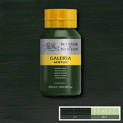 Akrylová farba Winsor&Newton Galeria, 500 ml - 311, hooker's green