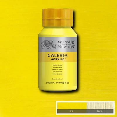 Akrylová farba Winsor&Newton Galeria, 500 ml - 346, lemon yellow