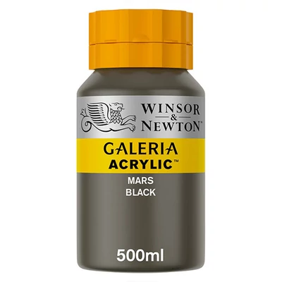 Akrylová farba Winsor&amp;Newton Galeria, 500 ml - 386, mars black