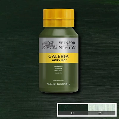 Akrylová farba Winsor&Newton Galeria, 500 ml - 447, olive green
