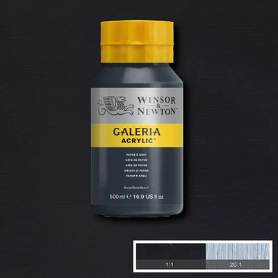 Akrylová farba Winsor&Newton Galeria, 500 ml - 465,  Paynes gray
