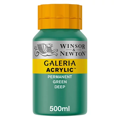 Akrylová farba Winsor&amp;Newton Galeria, 500 ml - 482, permanent green deep