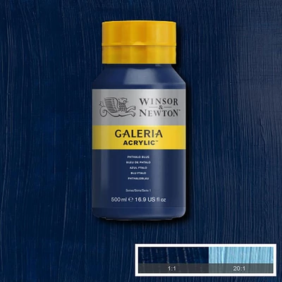 Akrylová farba Winsor&Newton Galeria, 500 ml - 516, phthalo blue