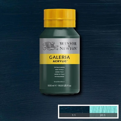 Akrylová farba Winsor&Newton Galeria, 500 ml - 522, phthalo green