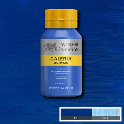 Akrylová farba Winsor&Newton Galeria, 500 ml - 533, process cyan