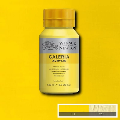 Akrylová farba Winsor&Newton Galeria, 500 ml - 527, process yellow