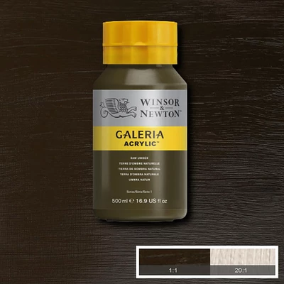 Akrylová farba Winsor&Newton Galeria, 500 ml - 554, raw umber