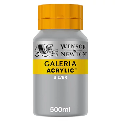Akrylová farba Winsor&amp;Newton Galeria, 500 ml - 617, silver