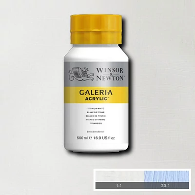 Akrylová farba Winsor&amp;amp;Newton Galeria, 500 ml - 644, titanium white