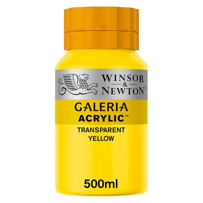 Akrylová farba Winsor&amp;Newton Galeria, 500 ml - 653, transparent yellow