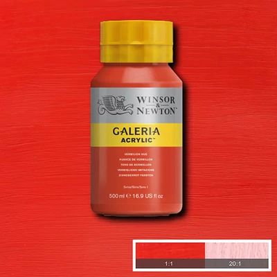 Akrylová farba Winsor&Newton Galeria, 500 ml - 682, vermillion hue