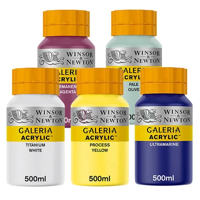 Akrylová farba Winsor&amp;Newton Galeria, 500 ml - vo viacerých farbách