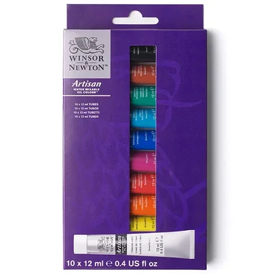 Sada vodových olejových farieb Winsor&amp;Newton Artisan – 10x12 ml