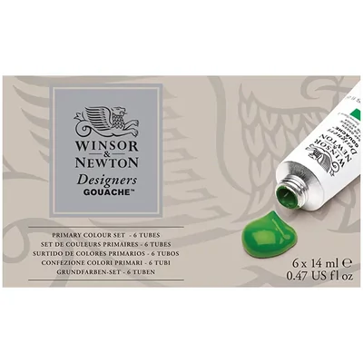 Sada gvašových farieb Winsor &amp; Newton Designers – 6 x 14 ml