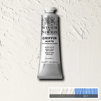 Olejová alkydová farba Winsor&Newton Griffin, 37 ml - 415, mixing white