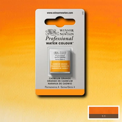 Akvarelová farba Winsor&Newton Professional, 1/2 panvičky - 089, cadmium orange