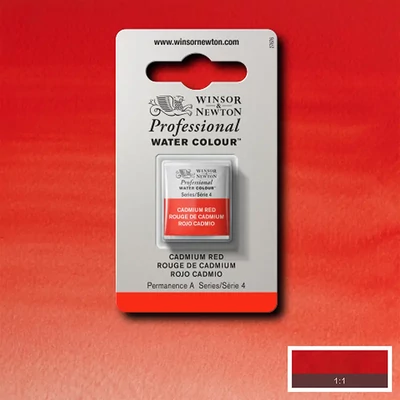 Akvarelová farba Winsor&Newton Professional, 1/2 panvičky - 094, cadmium red