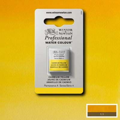 Akvarelová farba Winsor&Newton Professional, 1/2 panvičky - 108, cadmium yellow