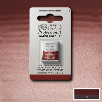 Akvarelová farba Winsor&Newton Professional, 1/2 panvičky - 125, caput mortuum violet