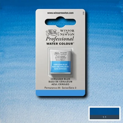 Akvarelová farba Winsor&Newton Professional, 1/2 panvičky - 137, cerulean blue