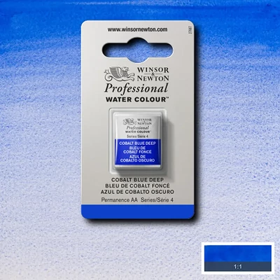 Akvarelová farba Winsor&Newton Professional, 1/2 panvičky - 180, cobalt blue deep