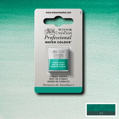 Akvarelová farba Winsor&Newton Professional, 1/2 panvičky - 184, cobalt green