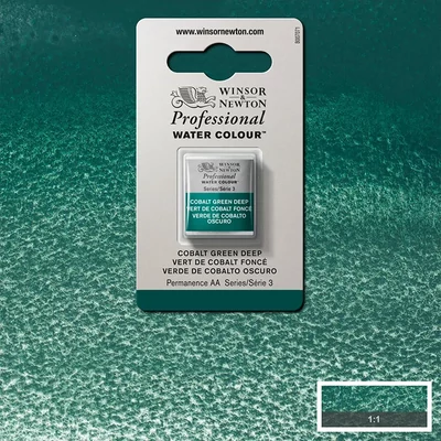 Akvarelová farba Winsor&Newton Professional, 1/2 panvičky - 185, cobalt green deep