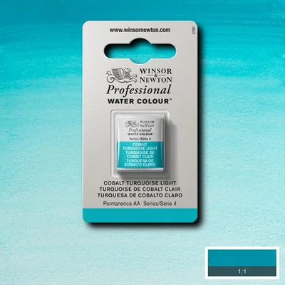 Akvarelová farba Winsor&Newton Professional, 1/2 panvičky - 191, cobalt turquoise light