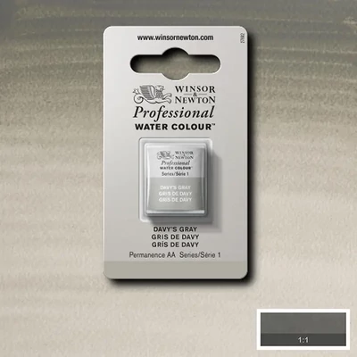 Akvarelová farba Winsor&Newton Professional, 1/2 panvičky - 217, Davy's gray