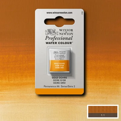 Akvarelová farba Winsor&Newton Professional, 1/2 panvičky - 285, gold ochre