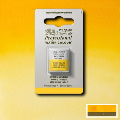 Akvarelová farba Winsor&Newton Professional, 1/2 panvičky - 319, Indian yellow