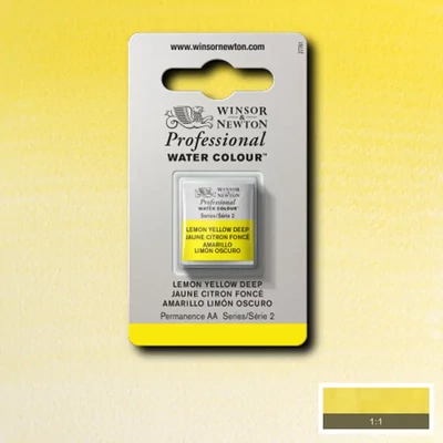Akvarelová farba Winsor&Newton Professional, 1/2 panvičky - 348, lemon yellow deep