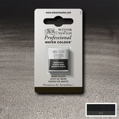 Akvarelová farba Winsor&Newton Professional, 1/2 panvičky - 386, mars black