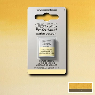 Akvarelová farba Winsor&Newton Professional, 1/2 panvičky - 422, Naples yellow