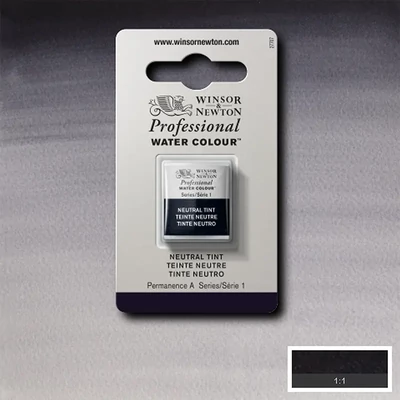 Akvarelová farba Winsor&Newton Professional, 1/2 panvičky - 430, neutral tint
