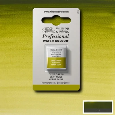 Akvarelová farba Winsor&Newton Professional, 1/2 panvičky - 447, olive green