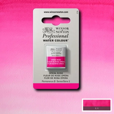Akvarelová farba Winsor&Newton Professional, 1/2 panvičky - 448, opera rose