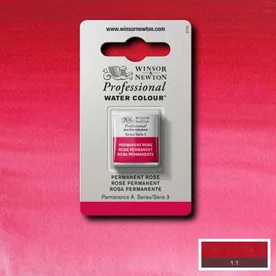 Akvarelová farba Winsor&Newton Professional, 1/2 panvičky - 502, permanent rose