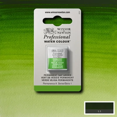 Akvarelová farba Winsor&Newton Professional, 1/2 panvičky - 503, permanent sap green